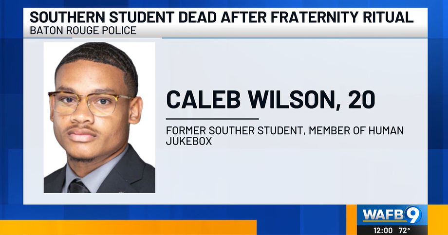 Caleb Wilson Baton Rouge LA Death Southern University Student Caleb Wilson Dies During Omega Psi Phi Ritual