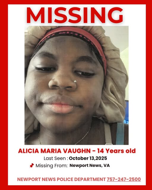 Alicia Vaughn Missing Urgent Search for Missing 14-Year-Old Alicia Vaughn in Newport News, VA