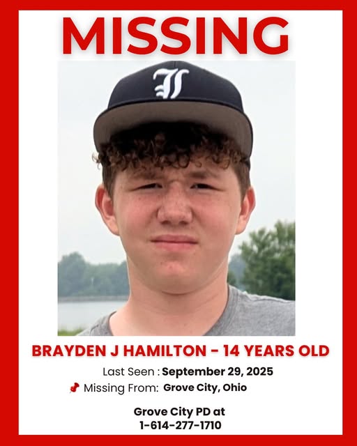 Brayden J. Hamilton Missing 14-Year-Old Grove City Teen Still Missing Since September 29, 2025