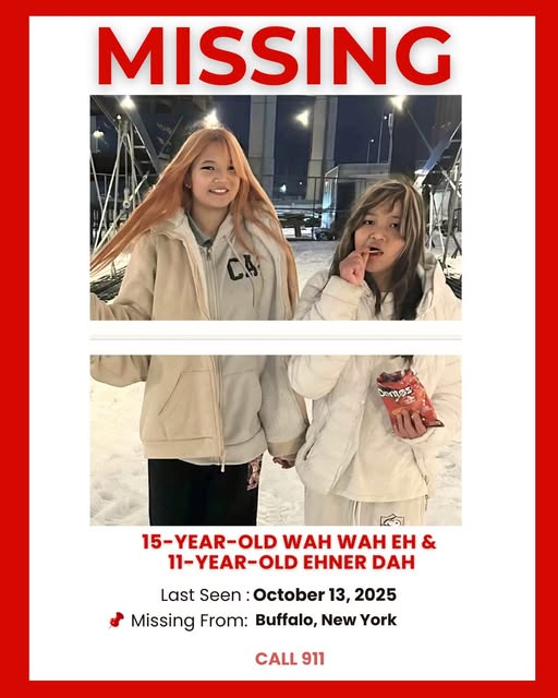 Buffalo Missing Children 15-Year-Old Wah Wah Eh and 11-Year-Old Ehner Dah Missing – Public Asked to Help