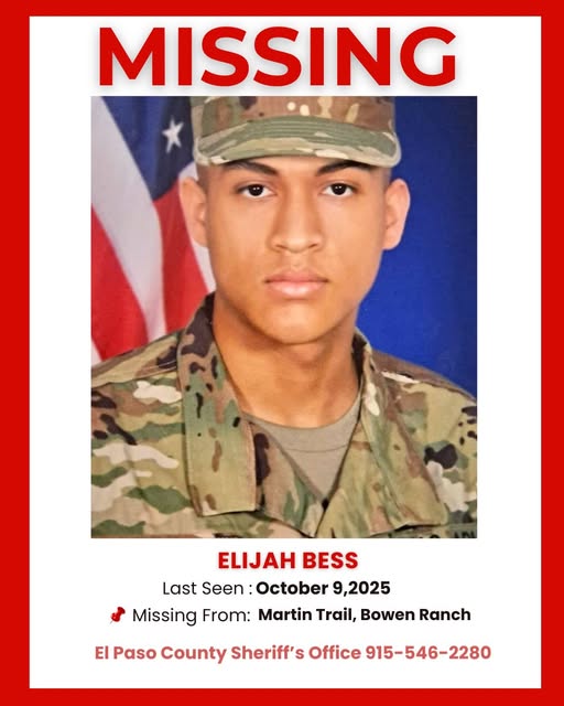 Elijah Bess Missing Urgent Search for Missing Teen Elijah Bess in El Paso, TX — Last Seen Near Fort Bliss on October 9, 2025