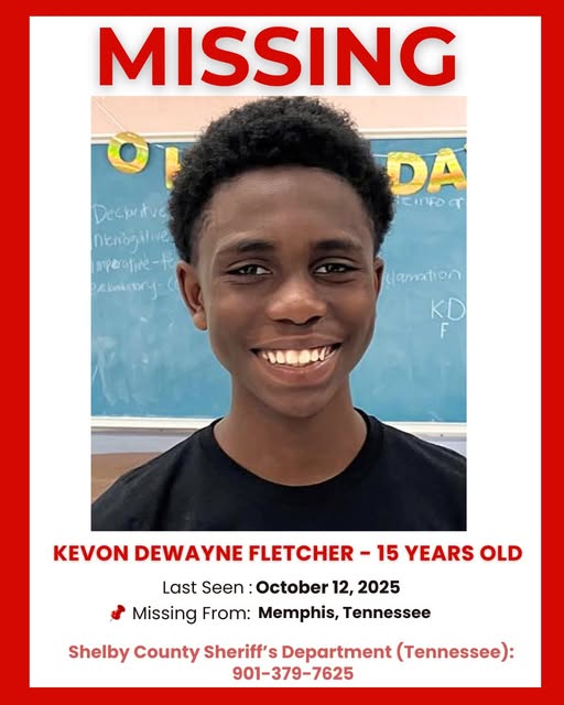 Kevon Dewayne Missing Urgent Search Underway for Missing Memphis Teen, Kevon Dewayne Fletcher