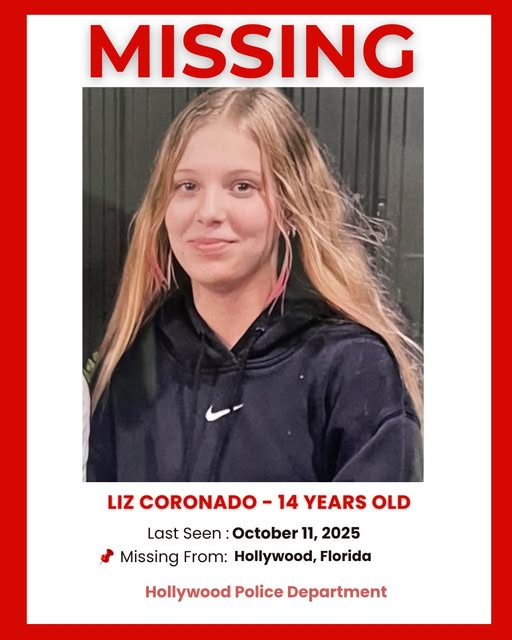 Liz Coronado Missing Urgent Search for Missing 14-Year-Old Liz Coronado in Hollywood, FL