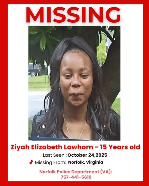 Ziyah Elizabeth Lawhorn Missing 15-Year-Old Ziyah Elizabeth Lawhorn Missing from Norfolk, Virginia